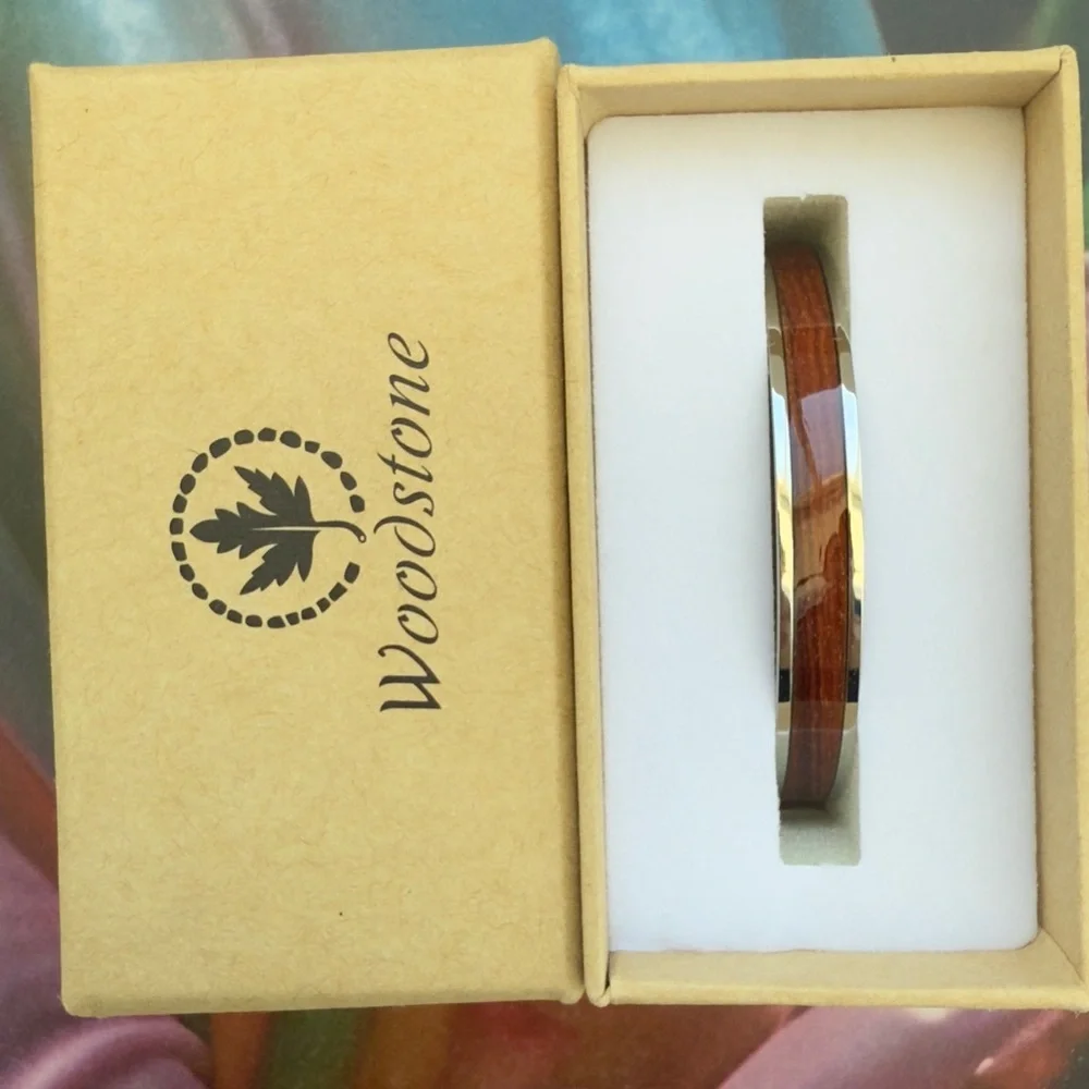 NIB Woodstone silver and Brown Women's Bracelet - Picture 2 of 4
